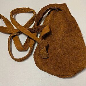 Suede Marbles Pouch With String 4.5"X7"